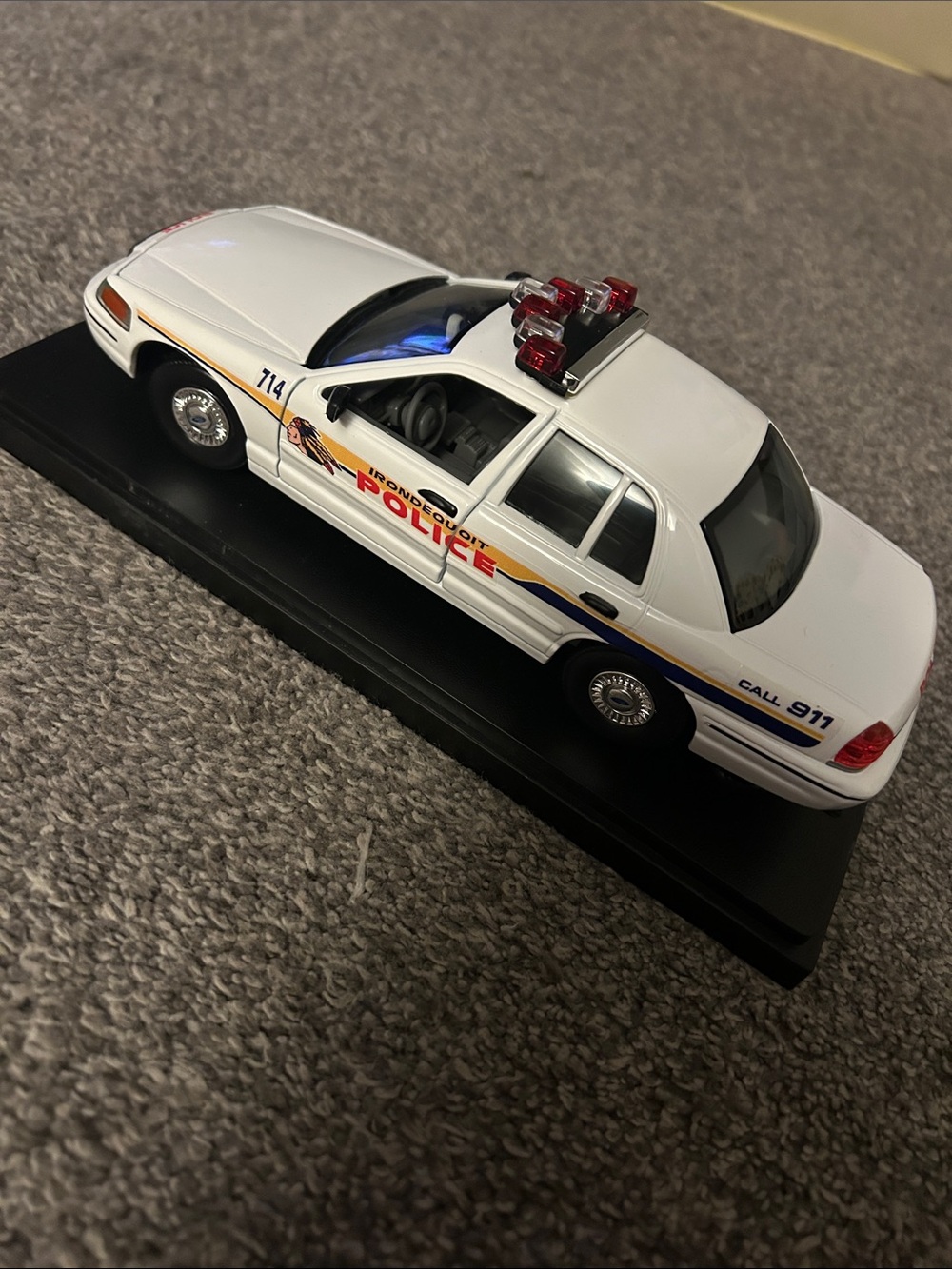 White Police Cruiser Model Car - Irondequoit Police 714 Emergency Vehicle